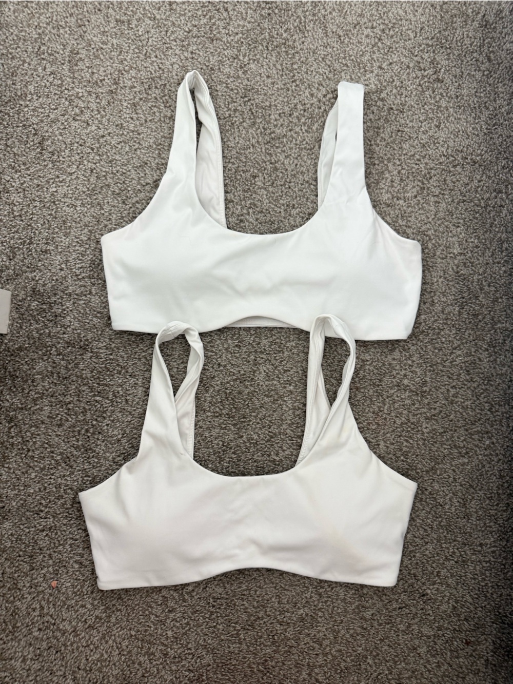 White sports bras